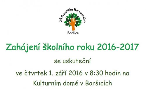 Zahájení školního roku 2016 - 2017